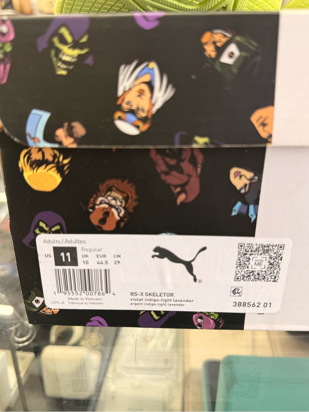 Puma RS-X Skeletor Box Art in Black, Purple, Yellow & Lime - Picture 3 of 6